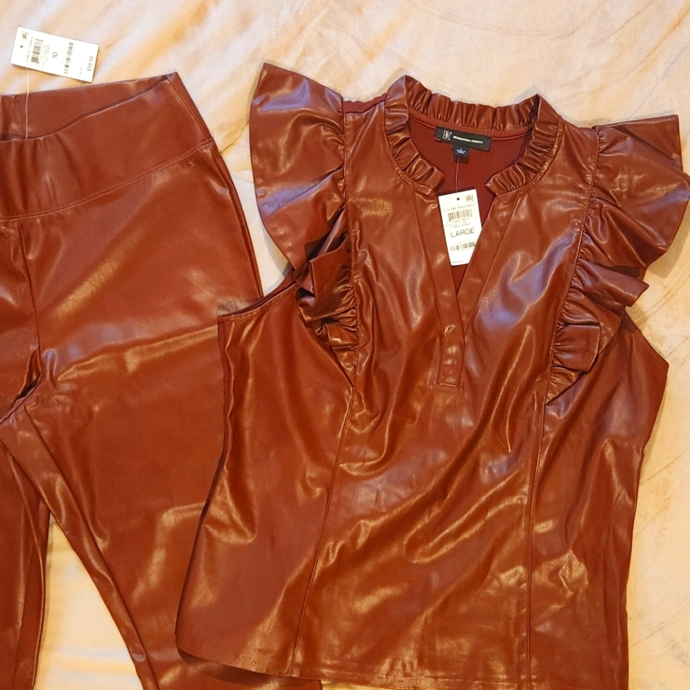 Women's Two Piece Set, I.N.C., Top size Lge, Bottoms size 10